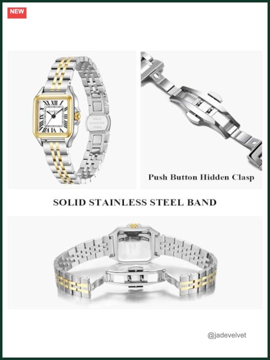 Women\'s Dress Watch | Square Case | Japanese Movement | Stainless Steel Band main image 6